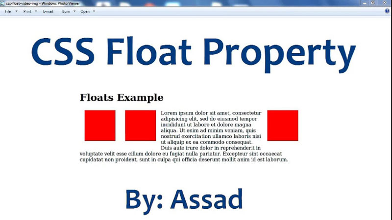 css float