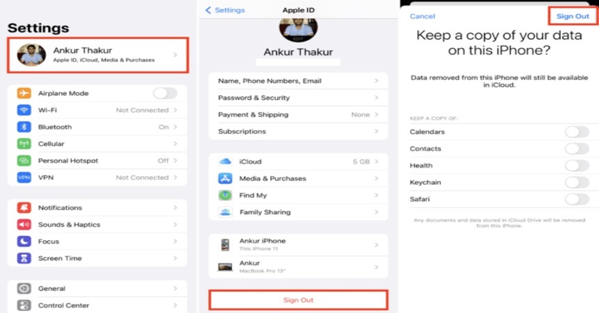 Cách đăng xuất iCloud trên iPhone, iPad và iPod touch