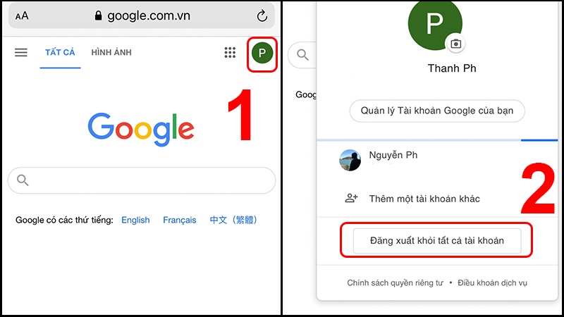 Cách đăng xuất tài khoản google trên điện thoại