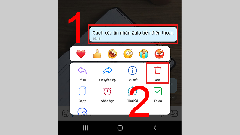 Xoá tin nhắn cụ thể trong cuộc trò chuyện Zalo của bạn