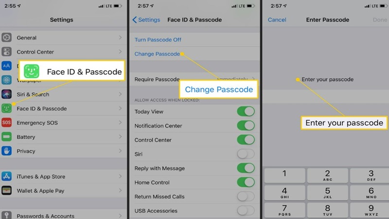 Cách thay đổi mật khẩu trên iPhone