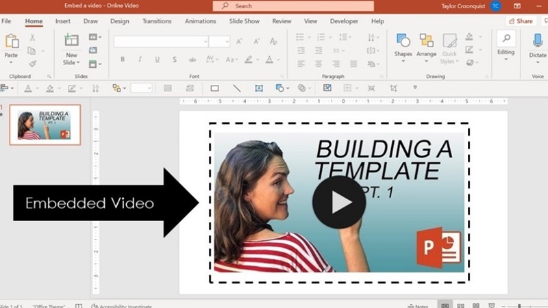 Cách chèn video vào PowerPoint 2010 không bị lỗi từ YouTube