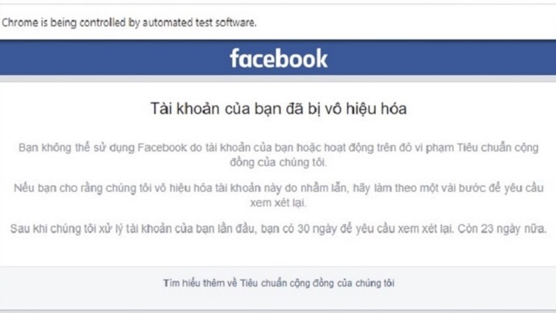 Kiểm tra xem tài khoản Facebook của bạn có bị vô hiệu hóa không