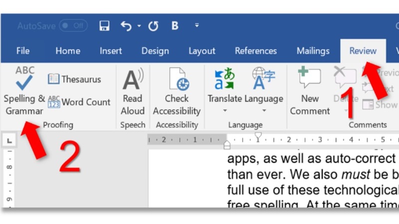 Cách kích hoạt kiểm tra và sửa lỗi chính tả trong Microsoft Word