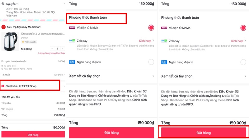 Cách mua hàng trên TikTok thông qua tài khoản TikTok của người bán