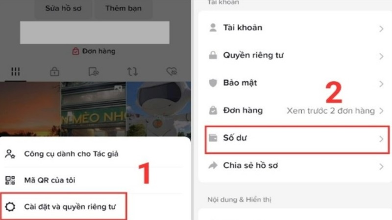 Nạp xu trực tiếp qua ứng dụng TikTok