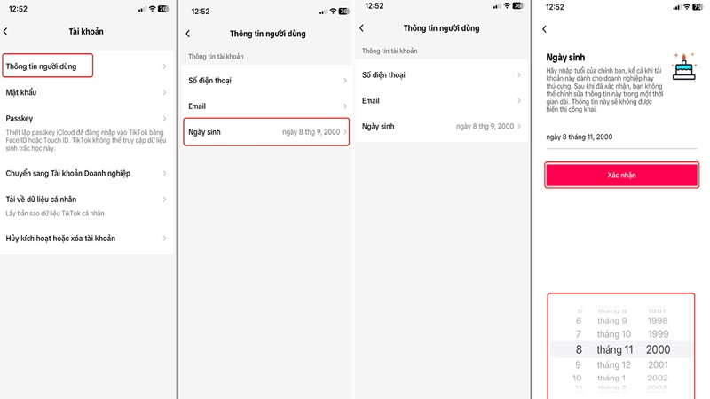 Cách thay đổi ngày sinh trên TikTok