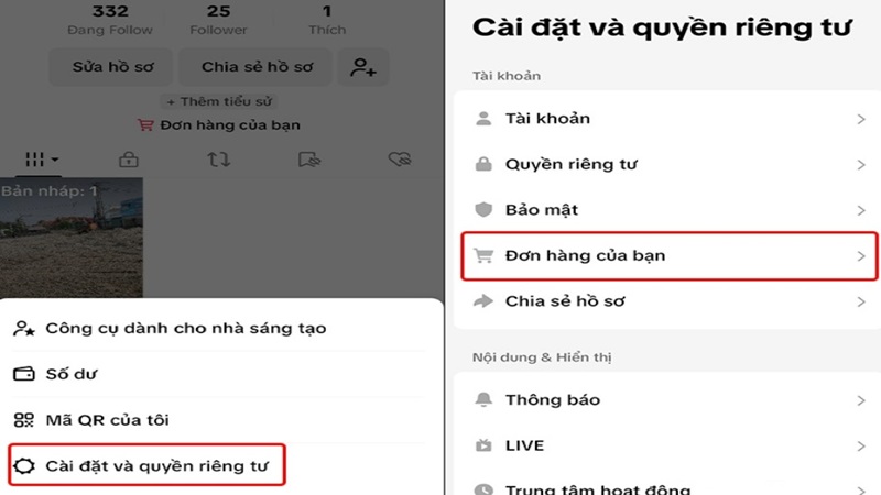 Cách xem giỏ hàng trên TikTok và xóa giỏ hàng từ hồ sơ cá nhân (Profile)