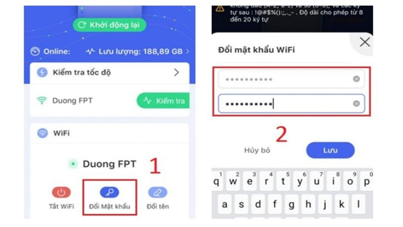 Cách đổi mật khẩu WiFi FPT qua ứng dụng Hi FPT