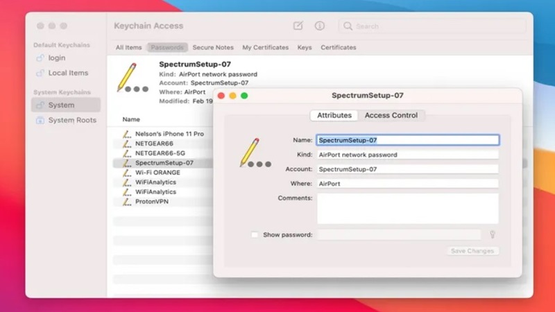 Hiển thị mật khẩu Wifi không cần Root trong MacOS