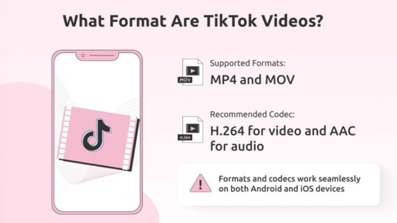 Kích thước video TikTok được yêu cầu trên phiên bản ứng dụng