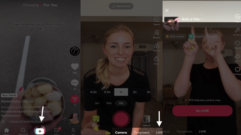 Cách Live trên TikTok