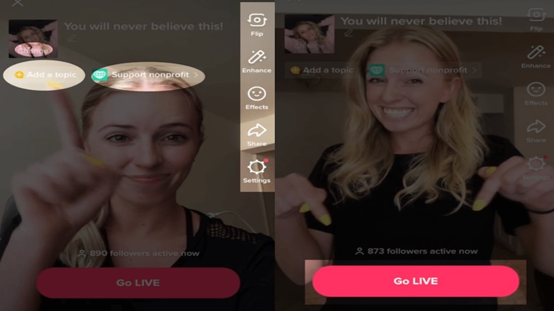 Cách Live trên TikTok