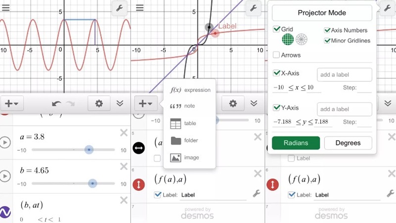 Desmos: Máy tính đồ họa miễn phí