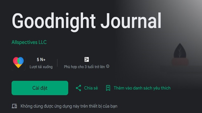 Nhật ký được yêu thích Goodnight Journal 