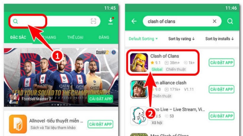 Cách tải Clash of Clans APK trên Android