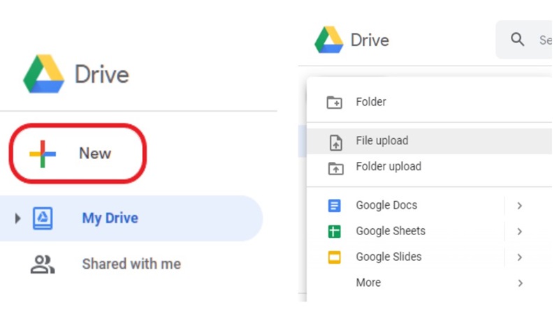 Cách tải file lên Google Drive - Nén các thư mục sau đó tải chúng lên Google Drive