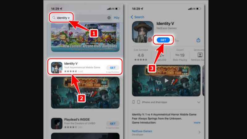 tải game identity v trên ios