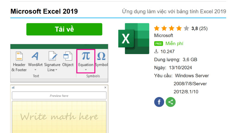 tải excel 2019 từ nguồn uy tín