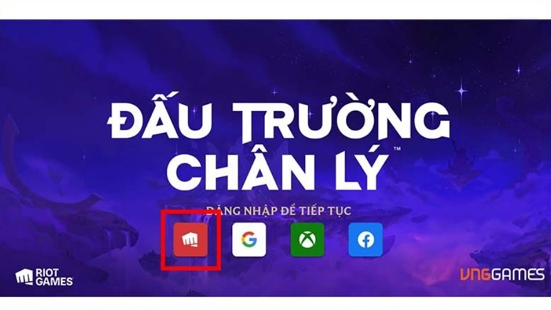 Sử dụng tài khoản Riot Games