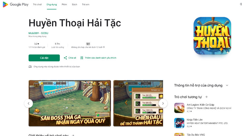 tải game huyền thoại hải tặc trên PC