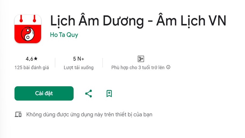 Lịch Âm Dương - Âm Lịch VN