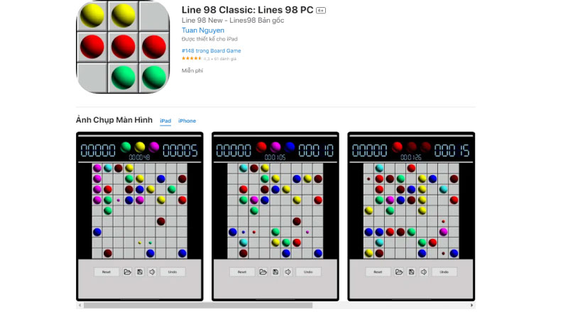 tải game line 98 trên iOS
