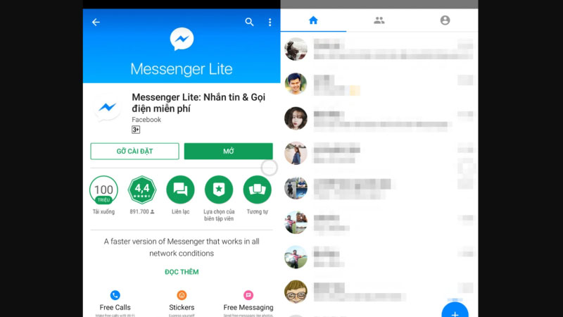 các bước tải messenger lite trên android