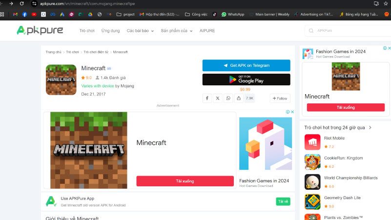 tải minecraft 1.16 bằng apkpure