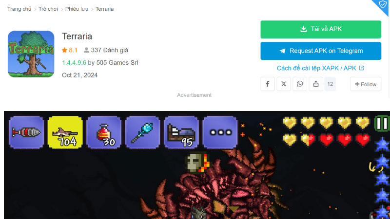 Tải Terraria File APK