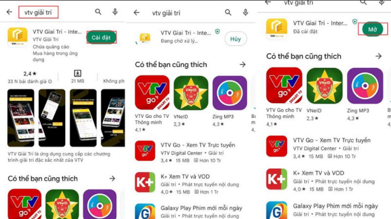 cách tải ứng dụng tv vtv cho android