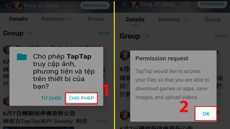 Cách 1: Tải qua TapTap