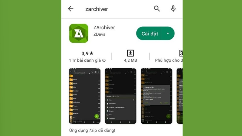 Hướng dẫn tải ZArchiver về điện thoại Android