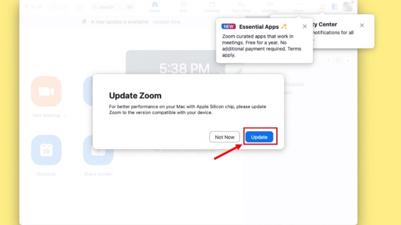 Làm thế nào để cập nhật sau khi tải Zoom cho Mac?