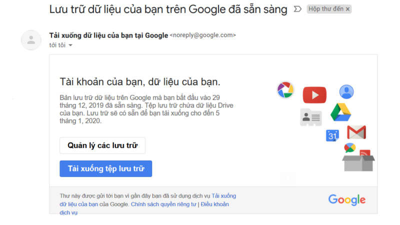 Cách sử dụng Google Takeout để tải ảnh từ Google Drive về điện thoại