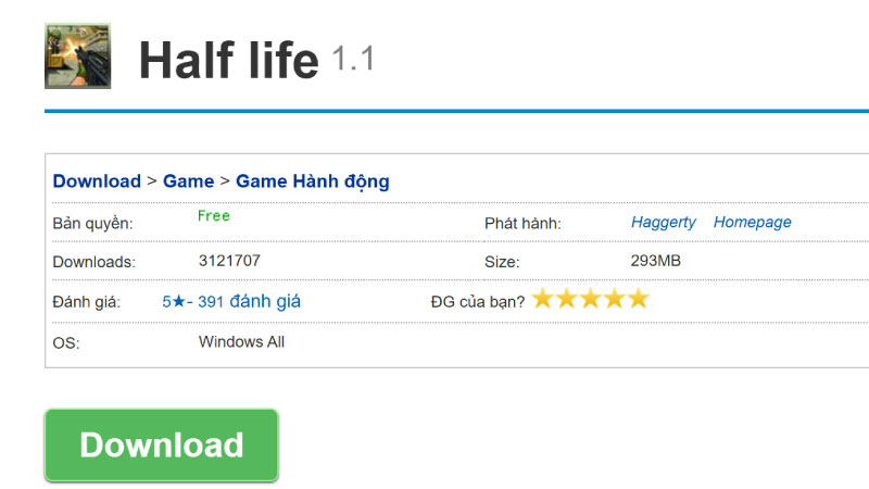 Hướng dẫn tải Counter-Strike CS 1.1