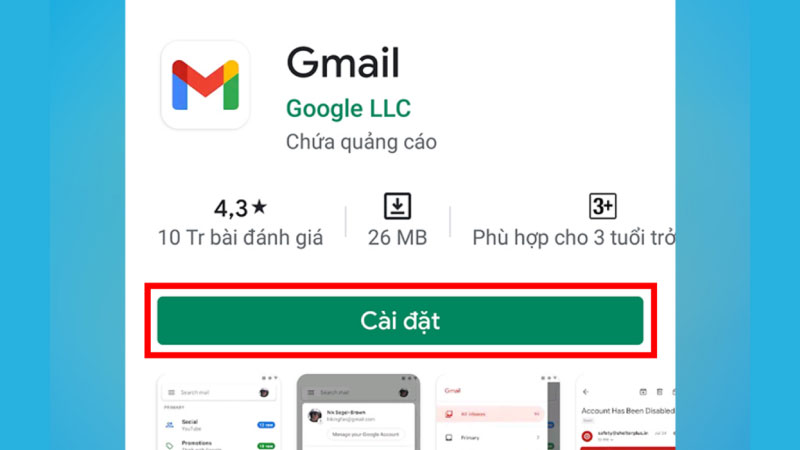 Hướng dẫn tải Gmail về điện thoại Android