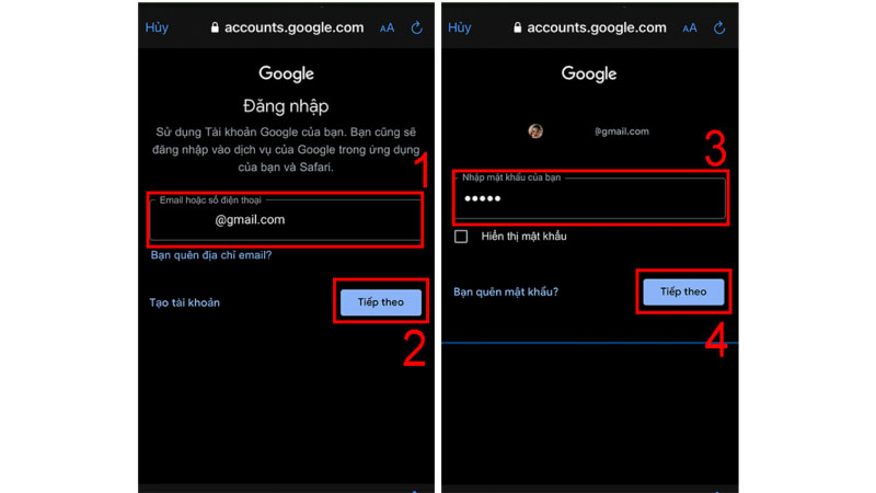 Hướng dẫn cách đăng nhập Gmail trên điện thoại sau khi tải 2