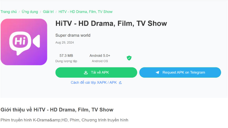 Cài đặt HiTV từ file APK