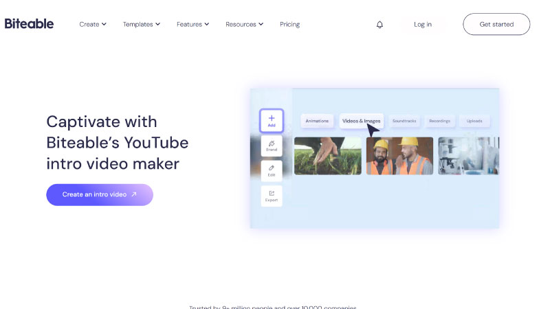 Biteable - Tạo video intro và tải miễn phí nhanh chóng với giao diện trực quan