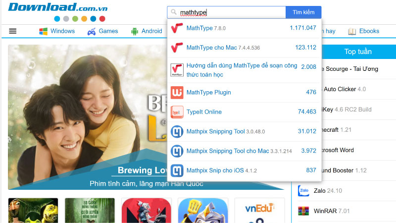 Hướng dẫn tải MathType về máy tính