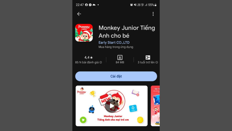 Hướng dẫn tải và cài đặt Monkey Junior trên Android
