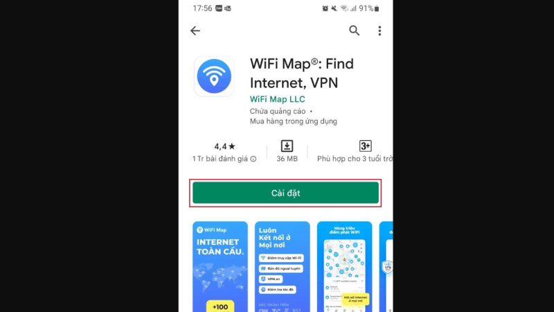 Tải và cài đặt WiFi Map trên Android