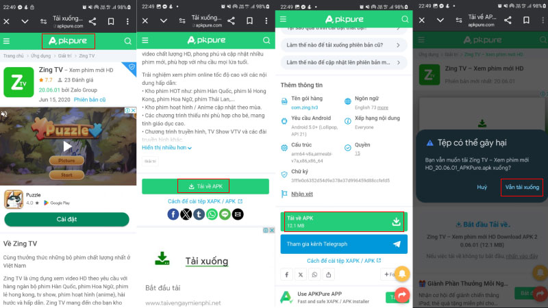 Hướng dẫn cách tải và cài đặt Zing TV APK trên Android
