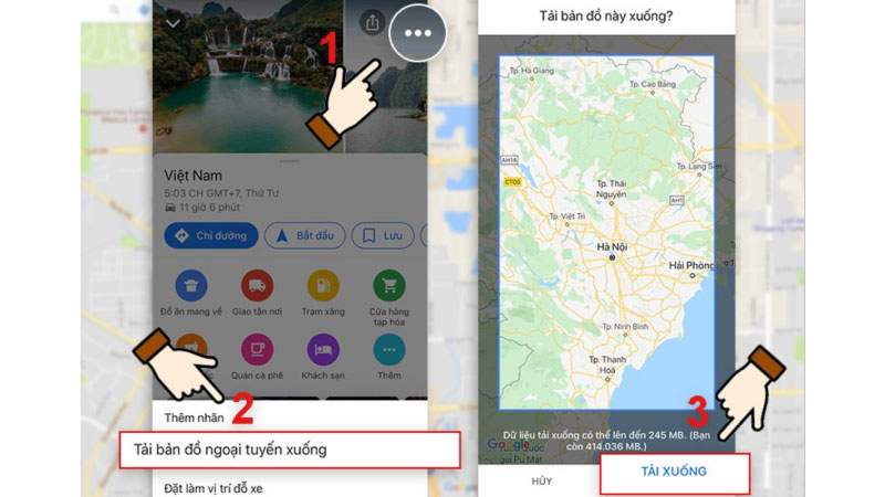 Hướng dẫn chi tiết cách tải bản đồ Việt Nam trên Google Map 3