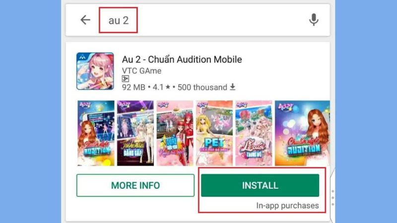 Cách tải Audition 2 trên điện thoại Android