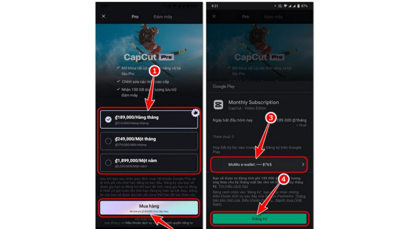 Hướng dẫn đăng ký CapCut Pro và CapCut Premium
