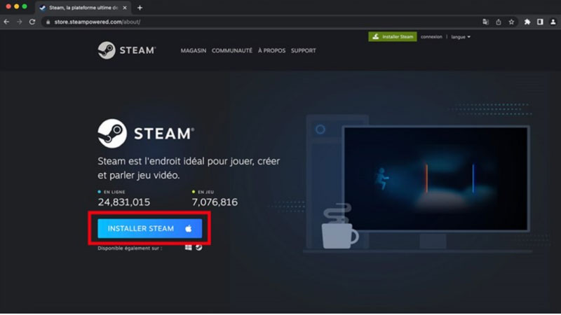 Cách tải Steam trên máy tính Mac
