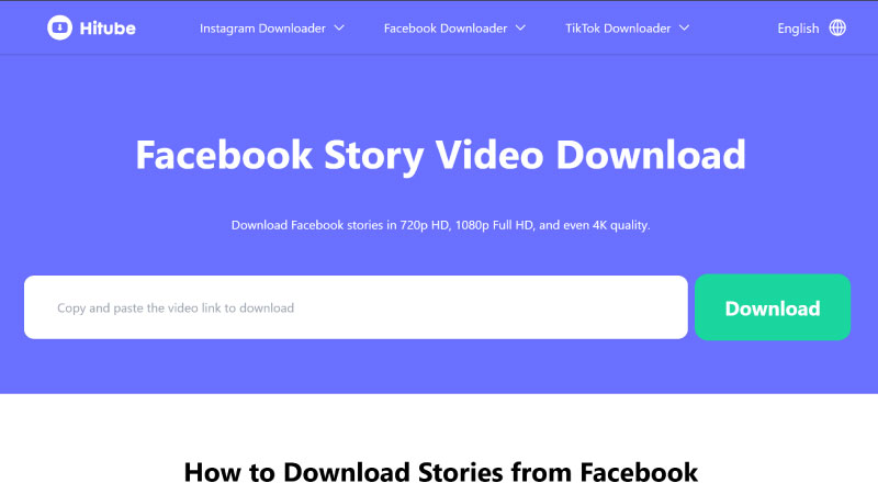 Cách tải story trên Facebook bằng trang web hỗ trợ tải story trực tuyến