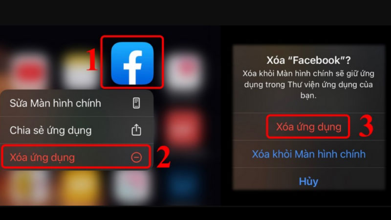 Cách xóa dữ liệu Facebook trên iPhone bằng cách gỡ ứng dụng